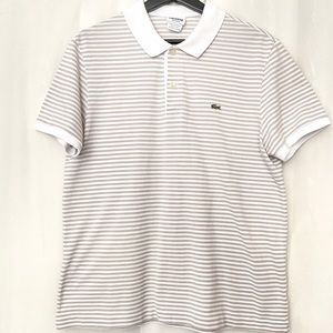 Lacoste Regular Fit Stripes Collar Polo Shirt